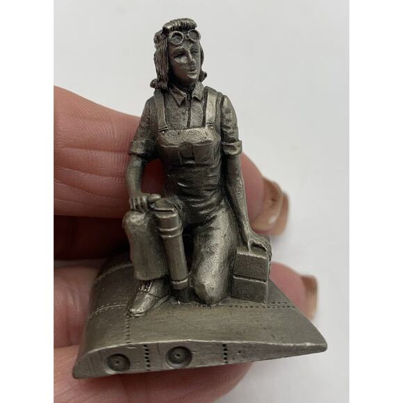 Vtg 1978-1980 Saturday Evening Post Pewter 23 Pc. Parade of American People - Picture 4 of 16